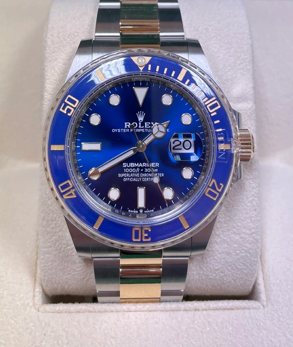 ROLEX SUBMARINER BLUE STEEL GOLD