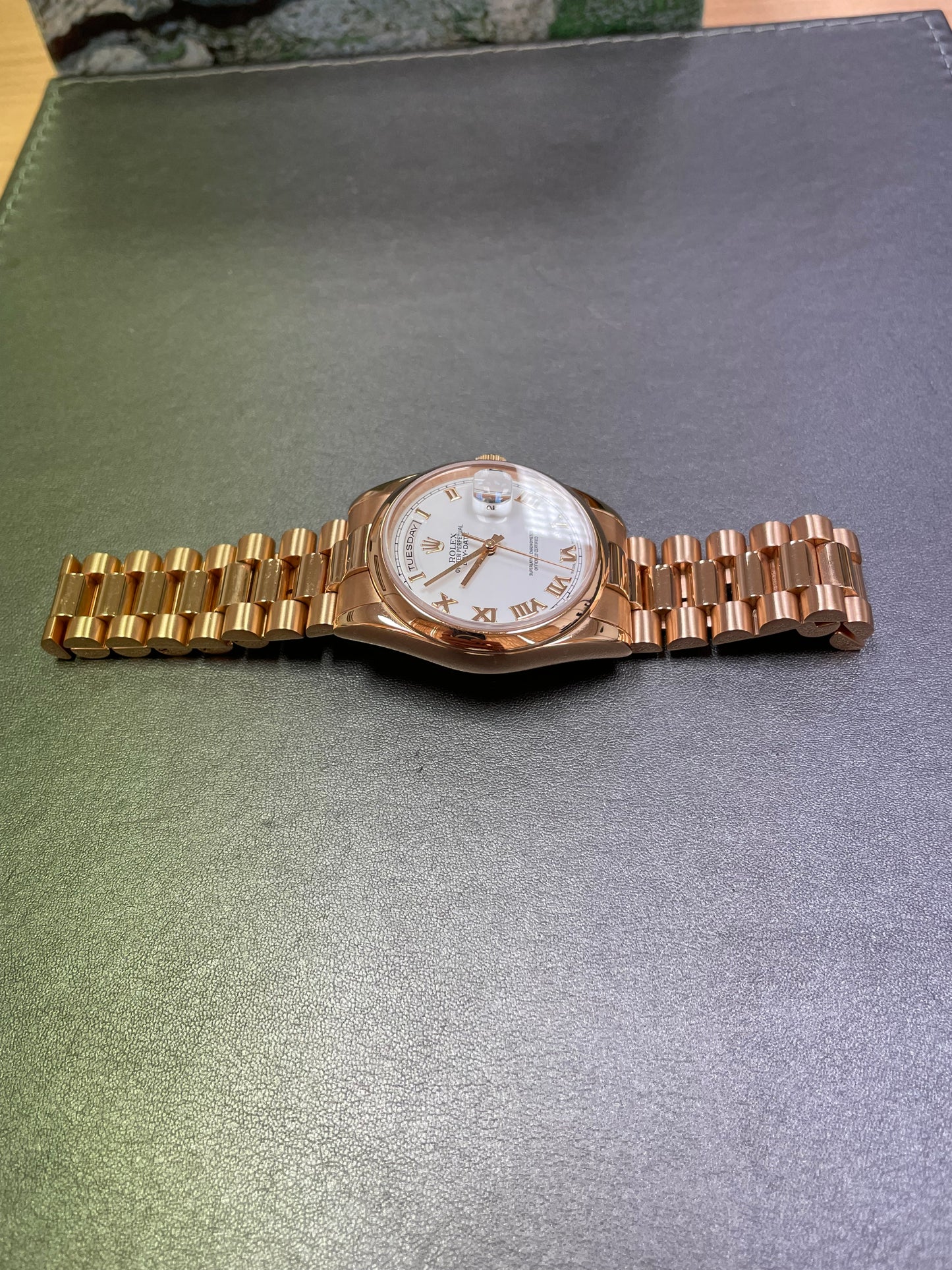 Rolex day date 36 rose outlet gold